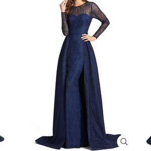 Brand New Mac Duggal Navy formal dress.